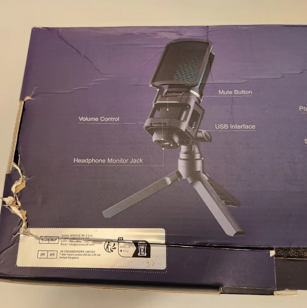 Zealsound A68S Rgb Recording Microphone with Articulated Arm/usb Condenser Mic